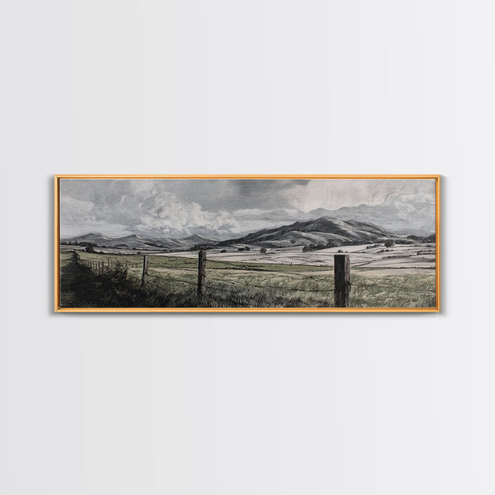 Rustic Barn in Golden Field Light Canvas Print, Farmhouse Art, Living Room Decor, Farmhouse Decor, Fine Art, Harvest, FAR-3x1-42