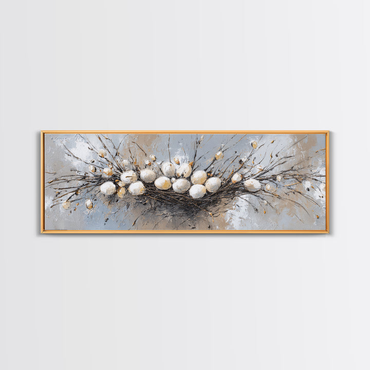 Fresh Bread Honey and Butter Still Life Canvas Print, Farmhouse Art, Minimalist Decor, Farmhouse Decor, Oil Painting, Harvest, FAR-3x1-88