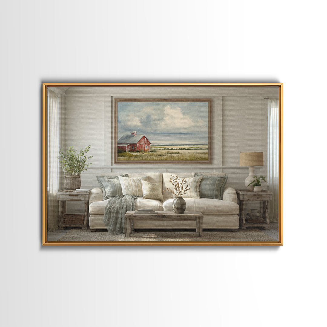 Cornfield under a Dramatic Summer Sky Canvas Print, Farmhouse Art, Farmhouse Wall Decor, Farmhouse Decor, Fine Art, Harvest, FAR-3x2-98