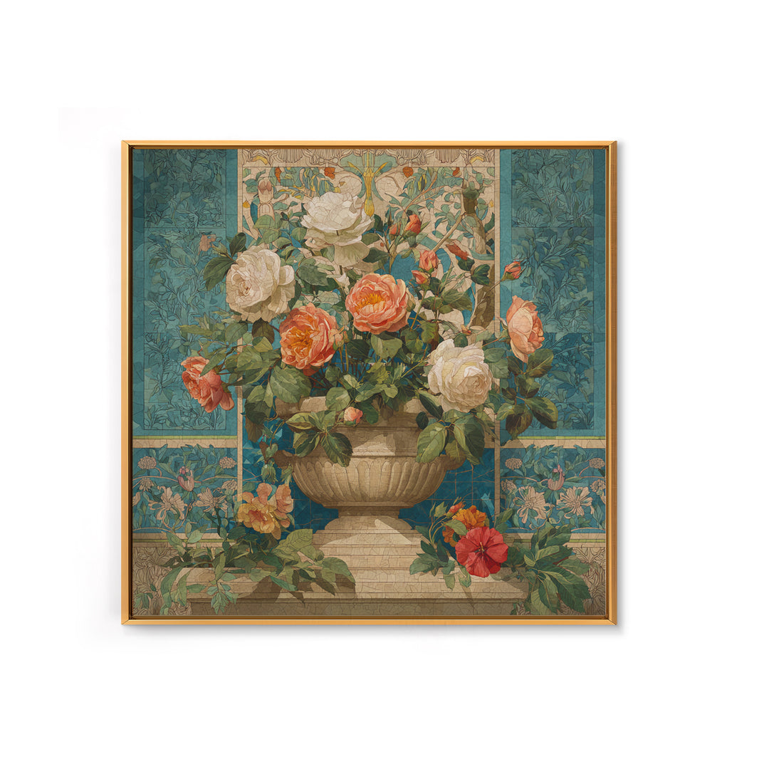 Ch Teau Garden Urn Canvas Print, French Country Art, Printable Art, Farmhouse Decor, Fine Art, Country, Eclectic Wall Art, FCA-1x1-19
