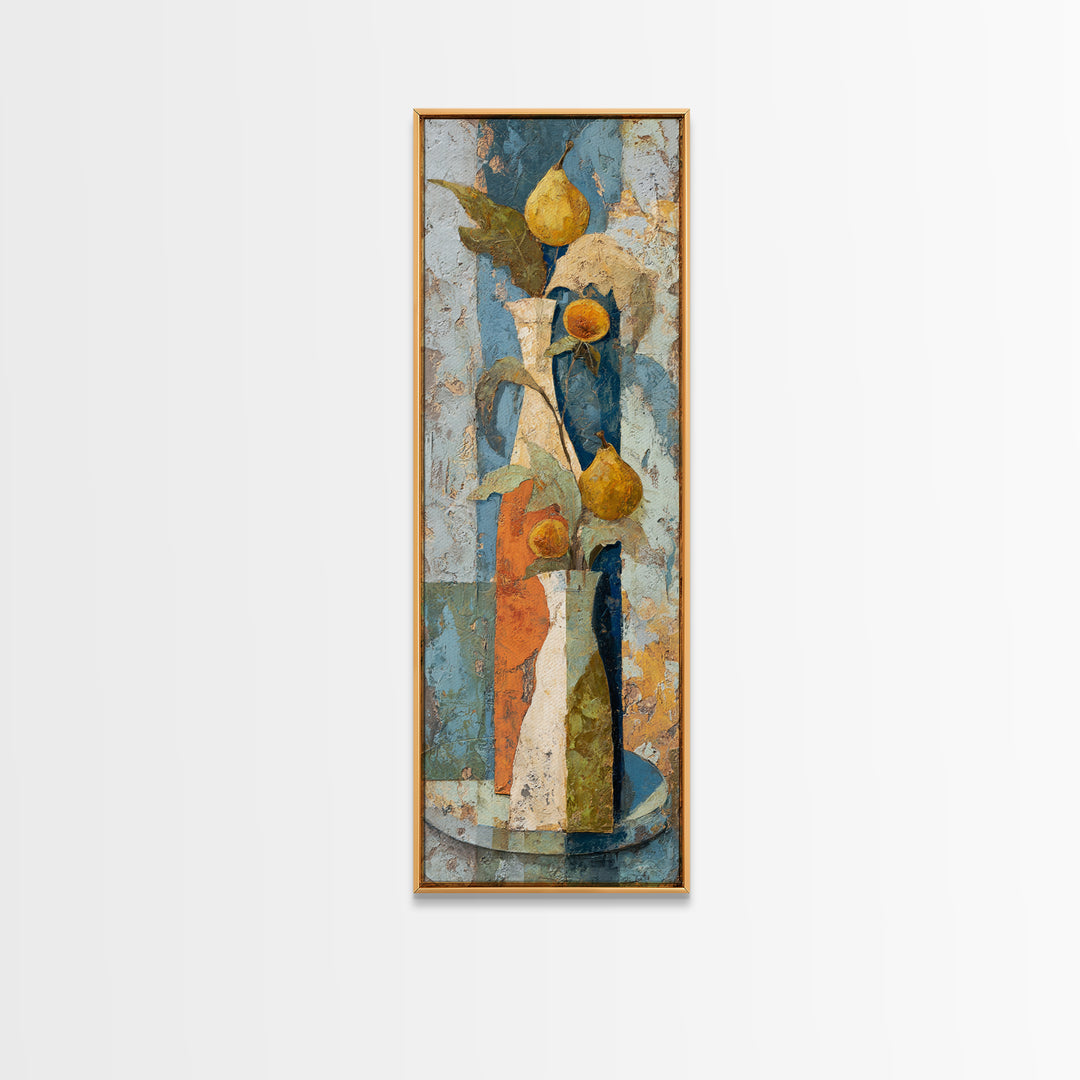 Figs on Ceramic Plate Canvas Print, French Country Art, French Country, Farmhouse Decor, Abstract Art, Country, FCA-1x3-28