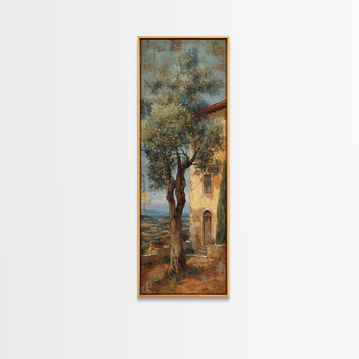 Sunlit Provence Olive Grove Canvas Print, French Country Art, Original Painting, Farmhouse Decor, Country, Coastal Wall Art, FCA-1x3-41