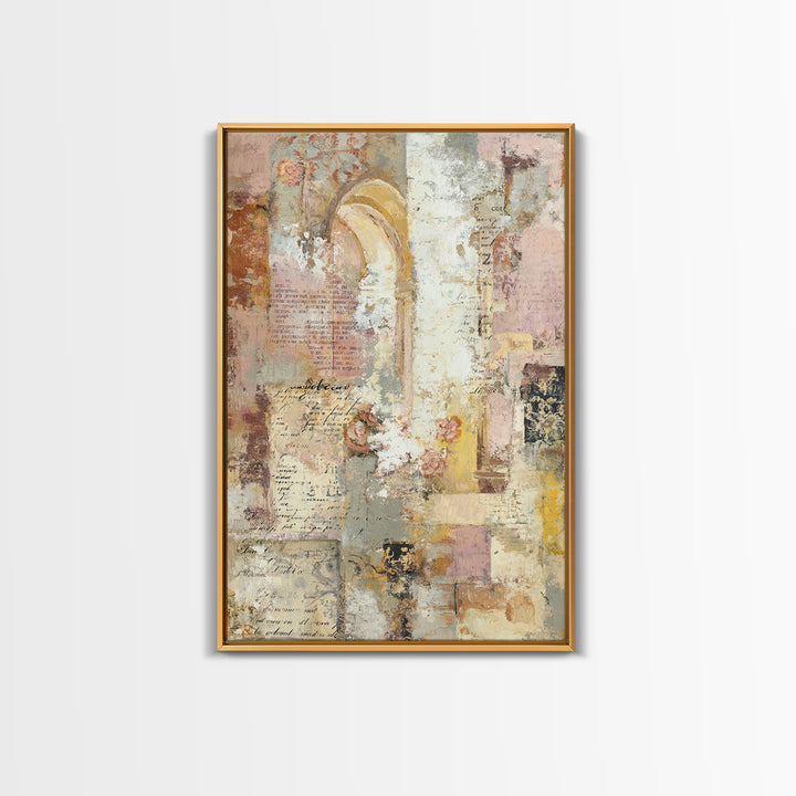 French Script Flourishes Without Readable Text Canvas Print, French Country Art, Landscape Wall Art, Farmhouse Decor, Country, FCA-2x3-2