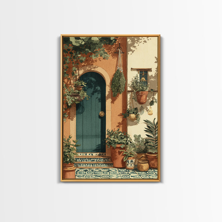 Farmhouse Kitchen Herbs Tied Canvas Print, French Country Art, Fine Art Print, Farmhouse Decor, Country, Digital Prints, FCA-2x3-45