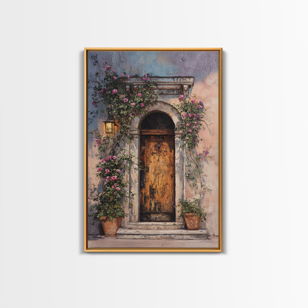 Rustic Door Covered Canvas Print, French Country Art, Statement Artwork, Farmhouse Decor, Fine Art, Country, Digital Art, FCA-2x3-49