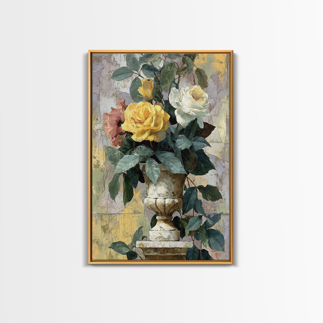 Ch Teau Garden Urn Canvas Print, French Country Art, Fine Art Print, Farmhouse Decor, Watercolor Art, Country, Digital Prints, FCA-2x3-99