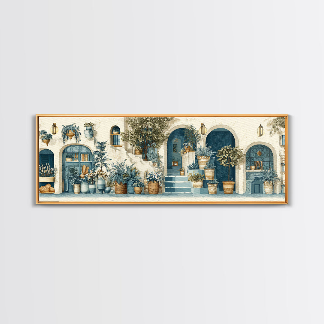 French Market Basket Canvas Print, French Country Art, Landscape Painting, Farmhouse Decor, Fine Art, Country, Neutral Decor, FCA-3x1-95