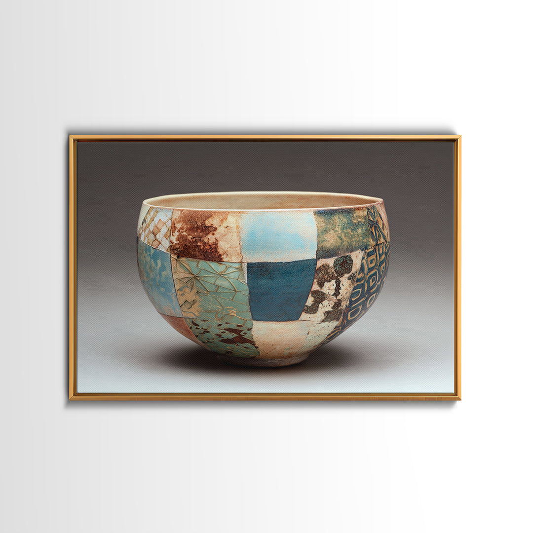Caf Au Lait Bowl Framed Canvas Print, French Country Art, Digital Wall Art, Farmhouse Decor, Fine Art, Country, Floral Wall Art, FCA-3x2-86