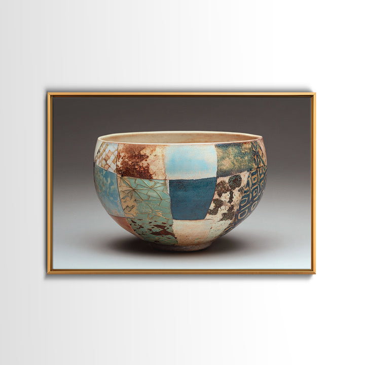 Caf Au Lait Bowl Framed Canvas Print, French Country Art, Digital Wall Art, Farmhouse Decor, Fine Art, Country, Floral Wall Art, FCA-3x2-86