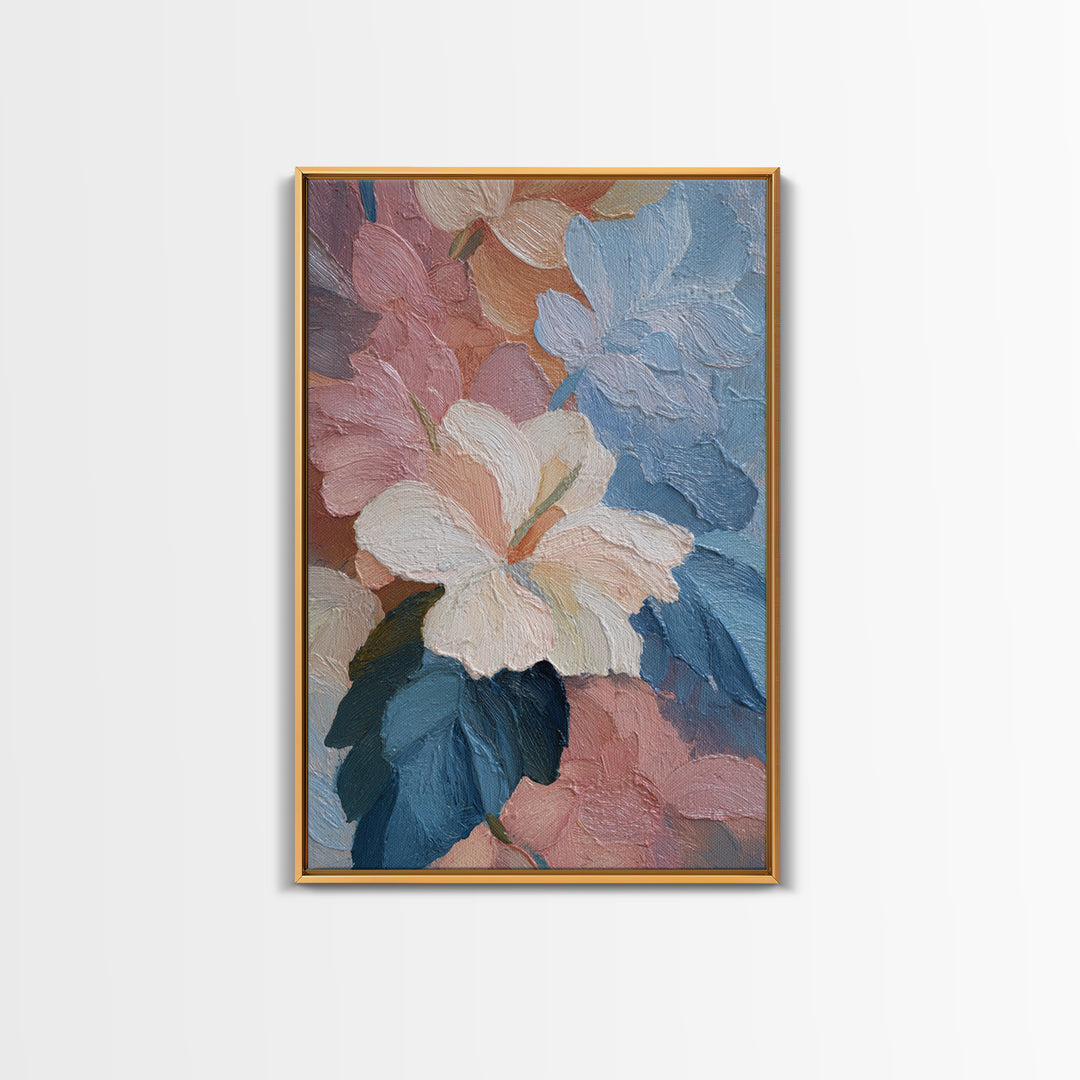 Abstract Flower Forms Canvas Print, Floral Art, Art, Living Room Decor, Oil Painting, Bloom, Art Nouveau Decor, FLO-2x3-50