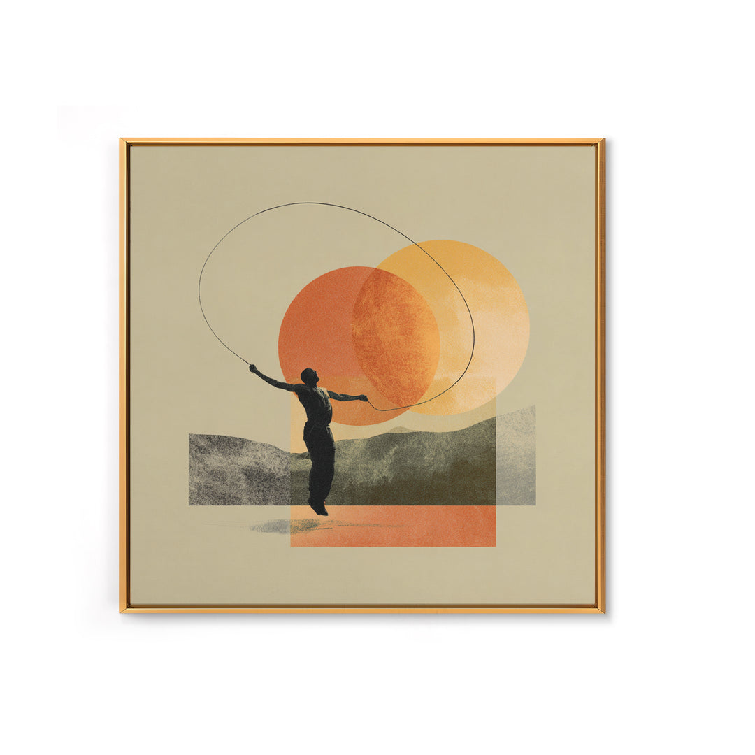 Jump Rope Movement Captured as Curved Lines Canvas Print, Fitness Studio Art, Pilates Poster, Gym Decor, Fine Art, Motion, FSA-1x1-82