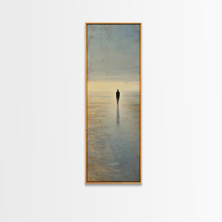 Runner Silhouette Breaking Through Morning Mist Canvas Print, Fitness Studio Art, Anatomy Poster, Gym Decor, Fine Art, Motion, FSA-1x3-13