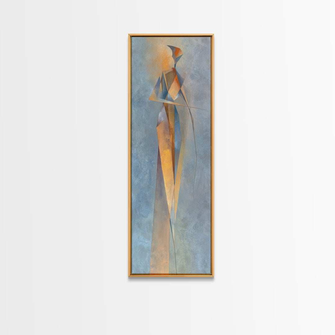 Abstract Human Figure Canvas Print, Fitness Studio Art, Gym Wall Decor, Gym Decor, Fine Art, Motion, Yoga Room Decor, FSA-1x3-38