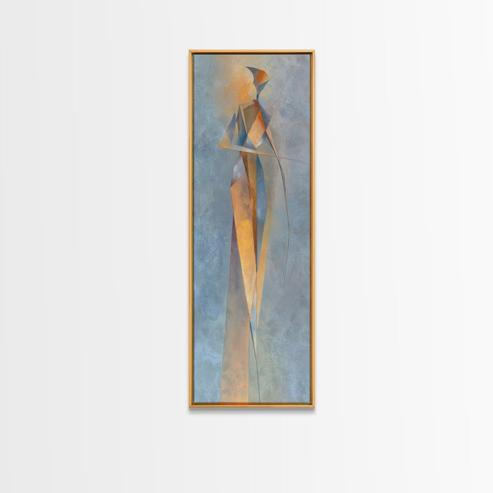 Abstract Human Figure Canvas Print, Fitness Studio Art, Gym Wall Decor, Gym Decor, Fine Art, Motion, Yoga Room Decor, FSA-1x3-38