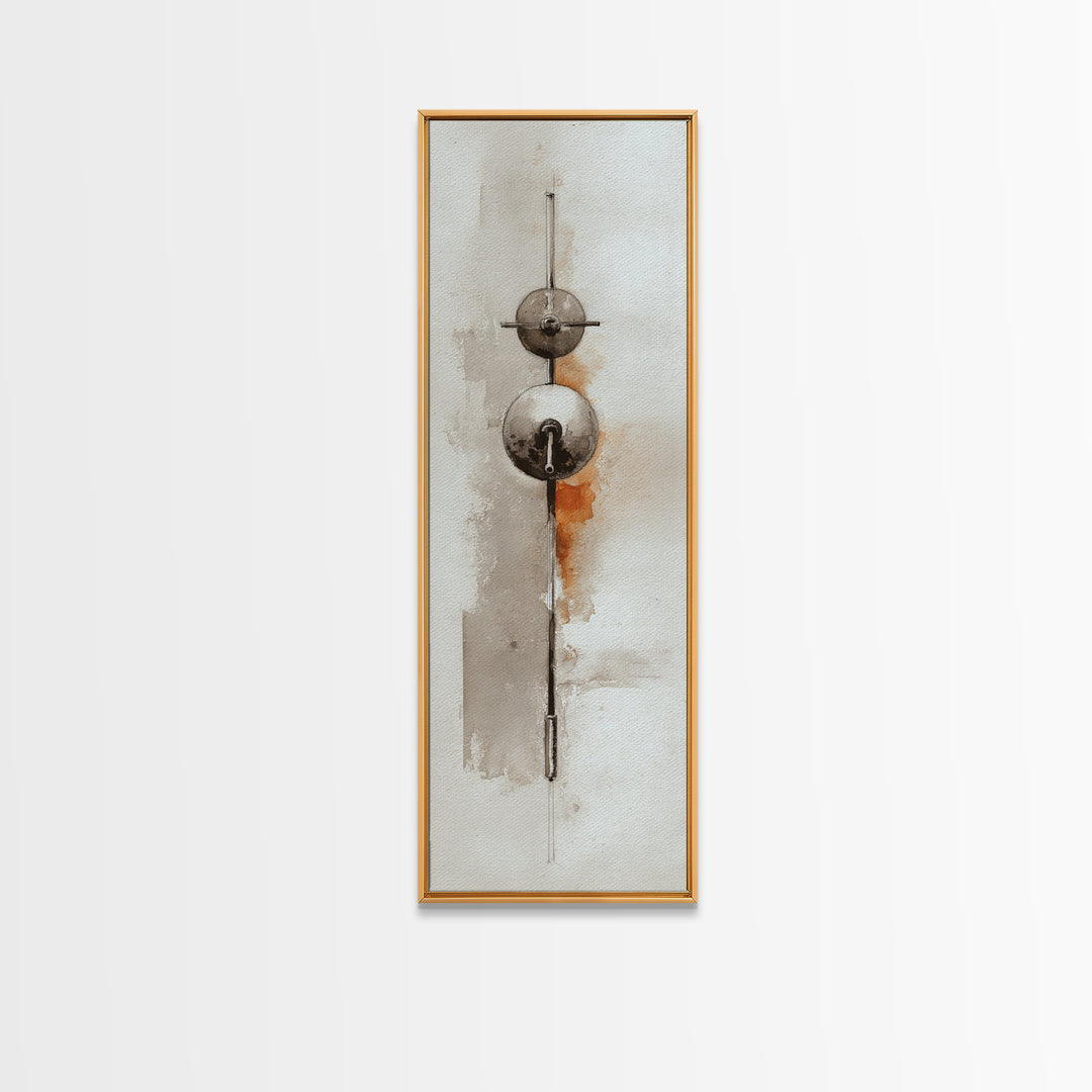 Barbell Plate Study Framed Canvas Print, Fitness Studio Art, Minimalist Art Print, Gym Decor, Fine Art, Motion, Home Decor, FSA-1x3-4
