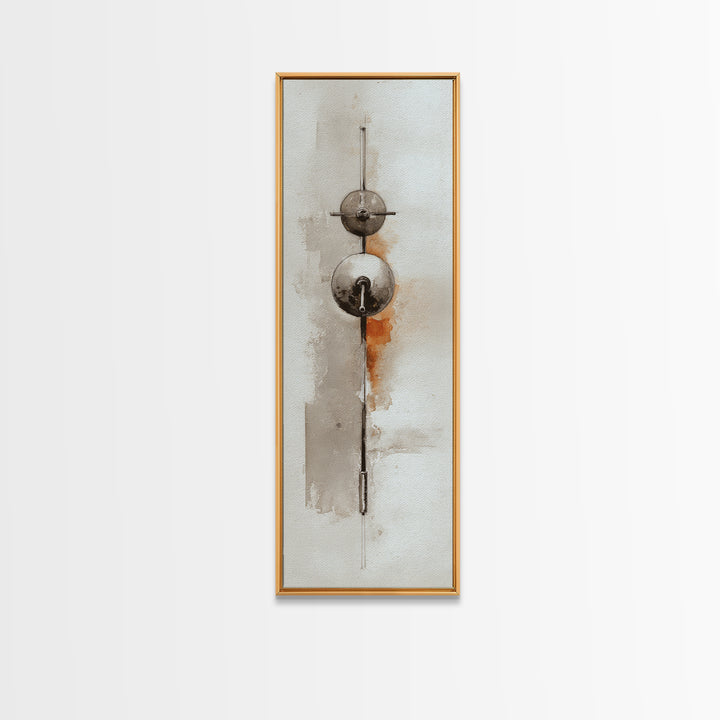 Barbell Plate Study Framed Canvas Print, Fitness Studio Art, Minimalist Art Print, Gym Decor, Fine Art, Motion, Home Decor, FSA-1x3-4