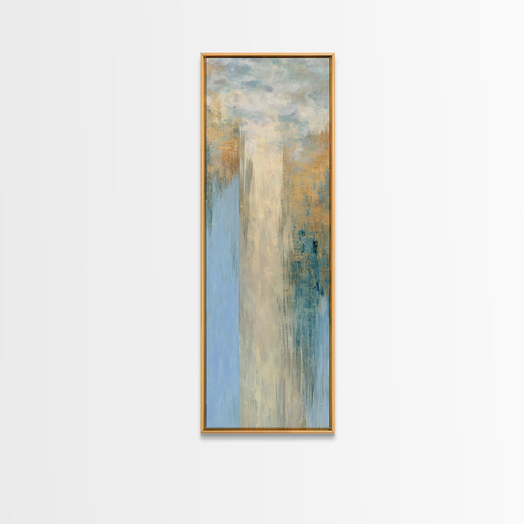 Abstract Heartbeat Line Through Color Fields Framed Canvas Print, Fitness Studio Art, Dancing Wall Art, Gym Decor, Abstract Art, FSA-1x3-53