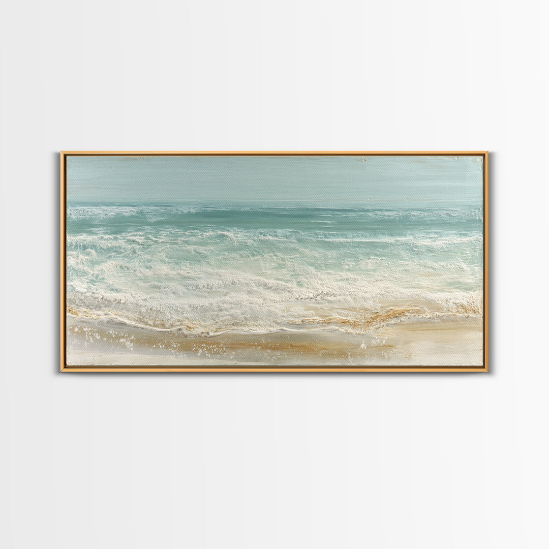 Tropical Trail Hike Landscape for Wellness Mood Framed Canvas Print, Fitness Studio Art, Boho Decor, Gym Decor, Motion, FSA-2x1-65