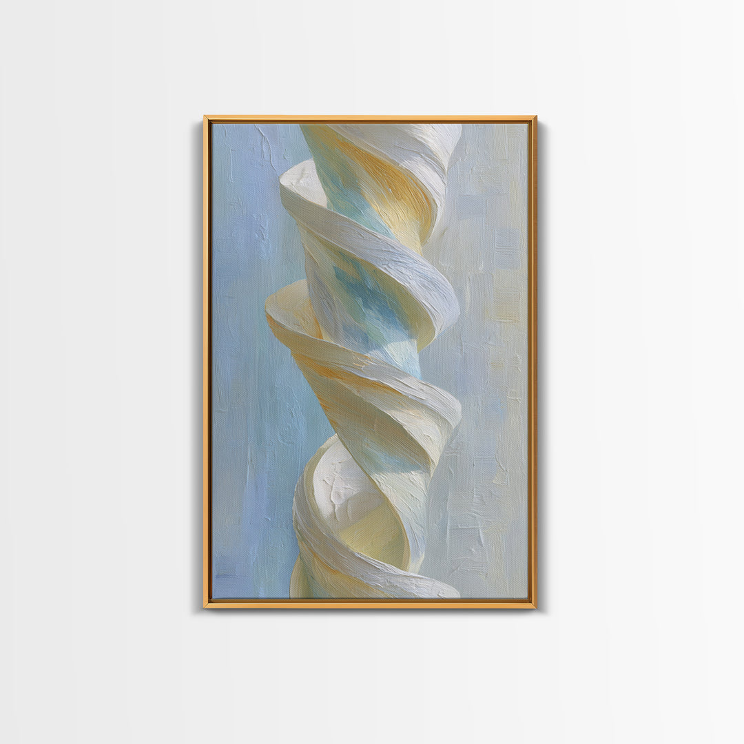 Gymnast Ribbon Forming a Spiral Composition Canvas Print, Fitness Studio Art, Yoga Wall Art, Gym Decor, Fine Art, Motion, FSA-2x3-31