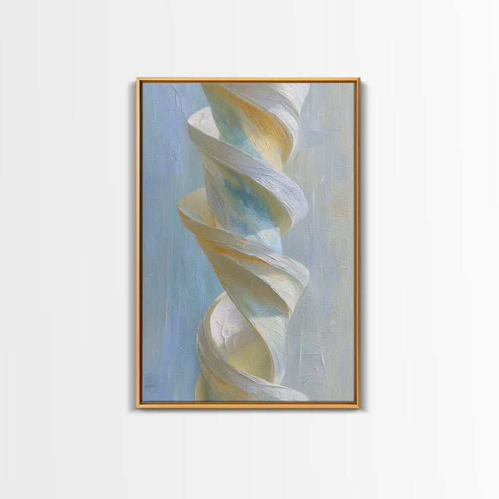 Gymnast Ribbon Forming a Spiral Composition Canvas Print, Fitness Studio Art, Yoga Wall Art, Gym Decor, Fine Art, Motion, FSA-2x3-31