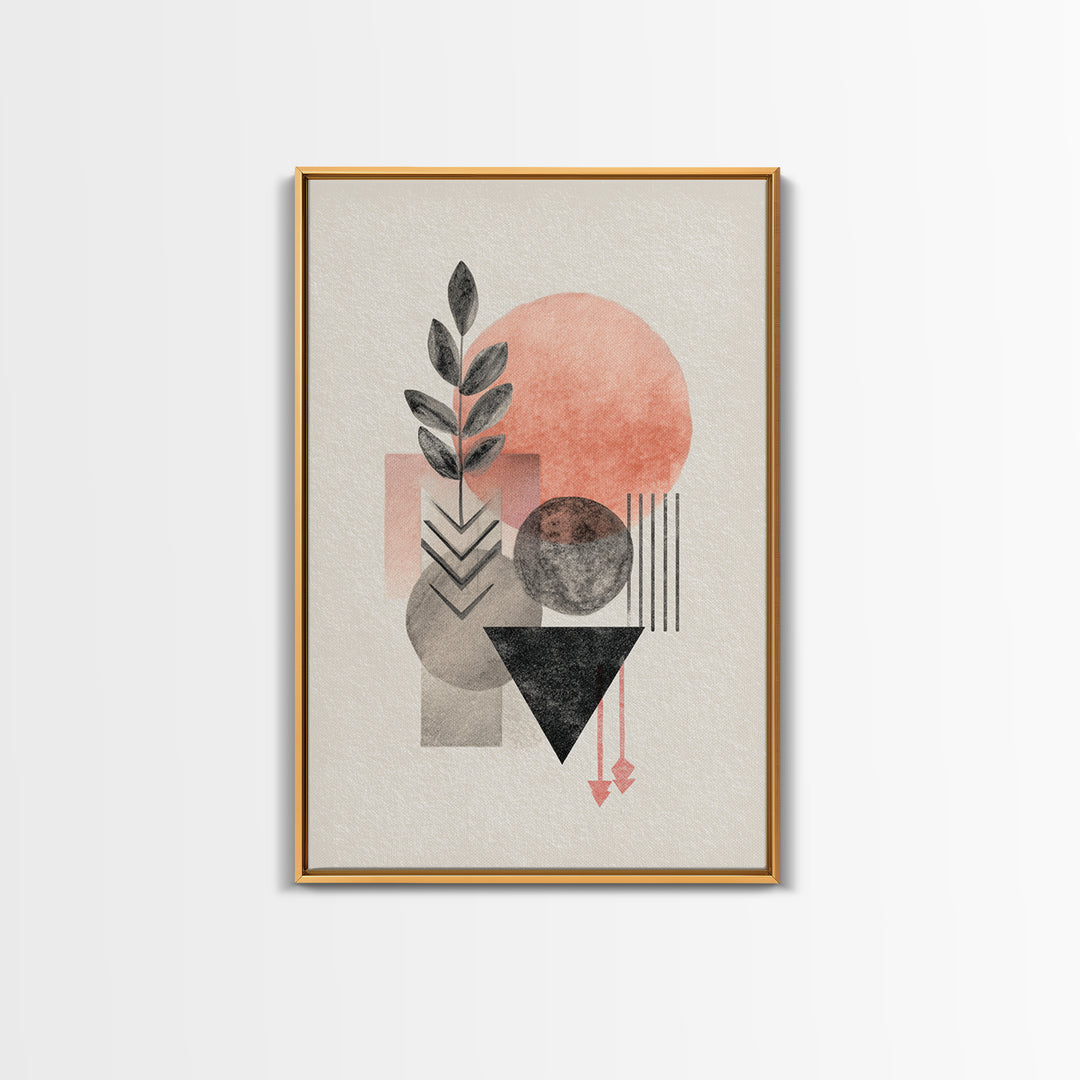 Minimal Motivational Symbol Using Arrows and Shapes Canvas Print, Fitness Studio Art, Fine Art Print, Gym Decor, Motion, FSA-2x3-45