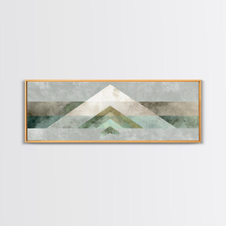 Minimal Motivational Symbol Using Arrows and Shapes Framed Canvas Print, Fitness Studio Art, Room Decor, Gym Decor, FSA-3x1-5