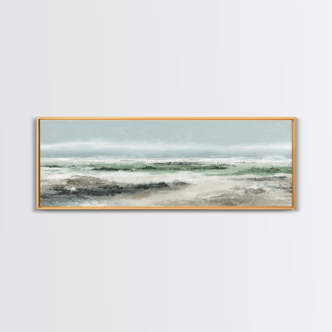 Tropical Trail Hike Landscape for Wellness Mood Canvas Print, Fitness Studio Art, Digital Art Print, Gym Decor, Motion, FSA-3x1-61