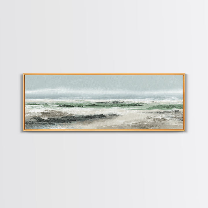Tropical Trail Hike Landscape for Wellness Mood Canvas Print, Fitness Studio Art, Digital Art Print, Gym Decor, Motion, FSA-3x1-61