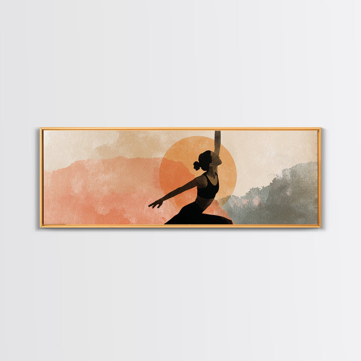 Female Athlete Stretching Framed Canvas Print, Fitness Studio Art, Wall Art, Gym Decor, Abstract Art, Motion, Motivation Poster, FSA-3x1-67