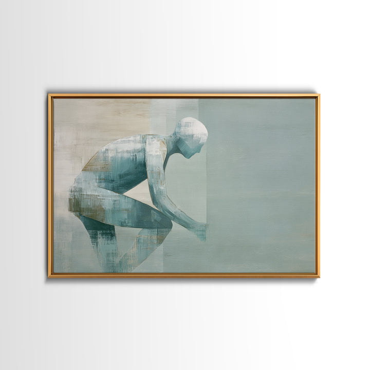 Cycling Figure in Bold Speed Lines Canvas Print, Fitness Studio Art, Luxury Decor, Gym Decor, Fine Art, Motion, Modern Wall Art, FSA-3x2-12