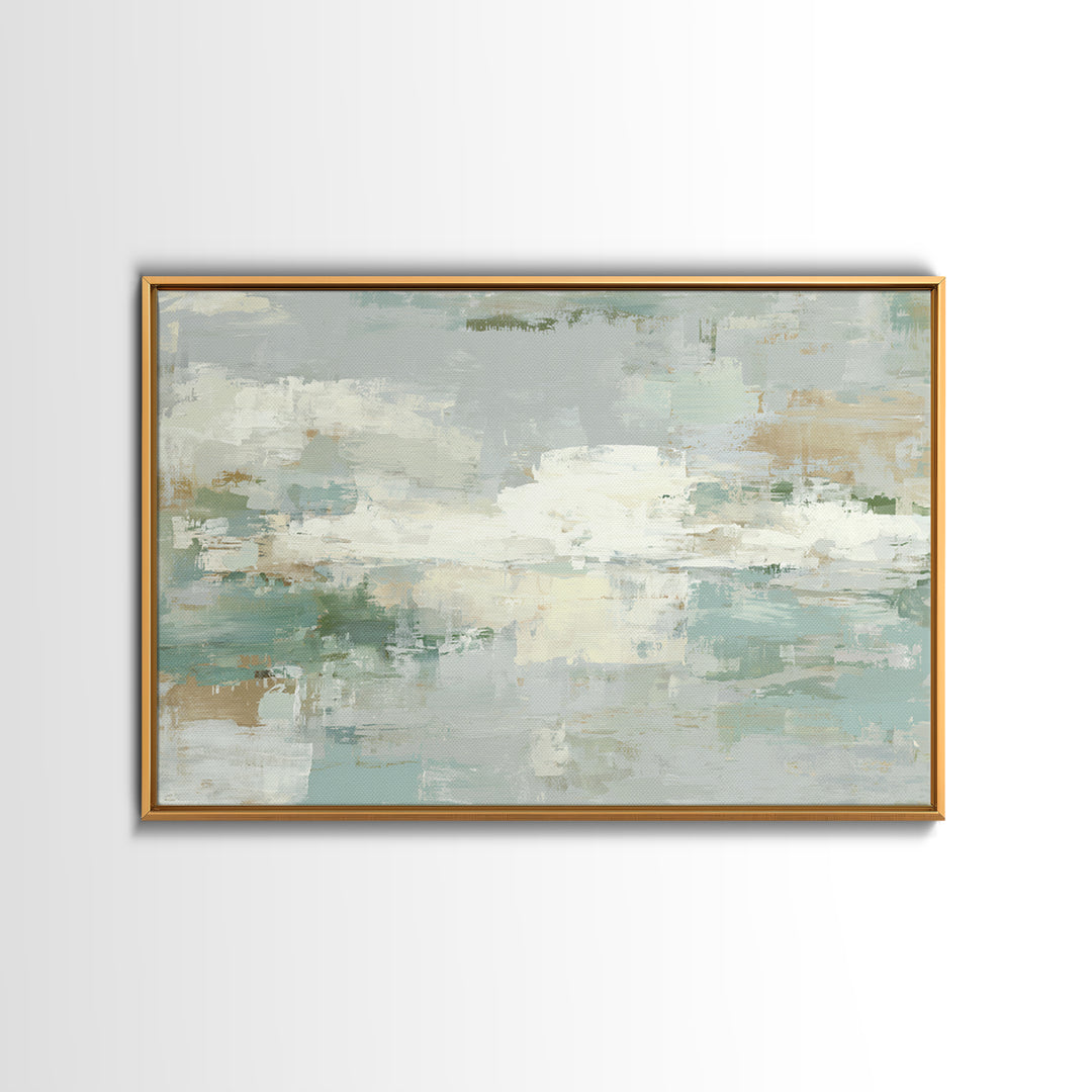 Dancer Leap with Painterly Energy Framed Canvas Print, Fitness Studio Art, Neutral Decor, Gym Decor, Fine Art, Motion, FSA-3x2-15