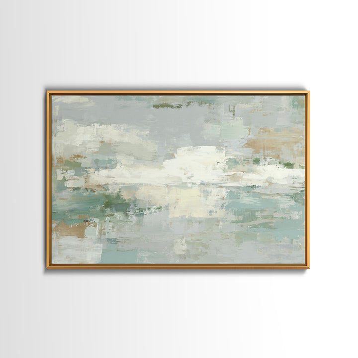 Dancer Leap with Painterly Energy Framed Canvas Print, Fitness Studio Art, Neutral Decor, Gym Decor, Fine Art, Motion, FSA-3x2-15