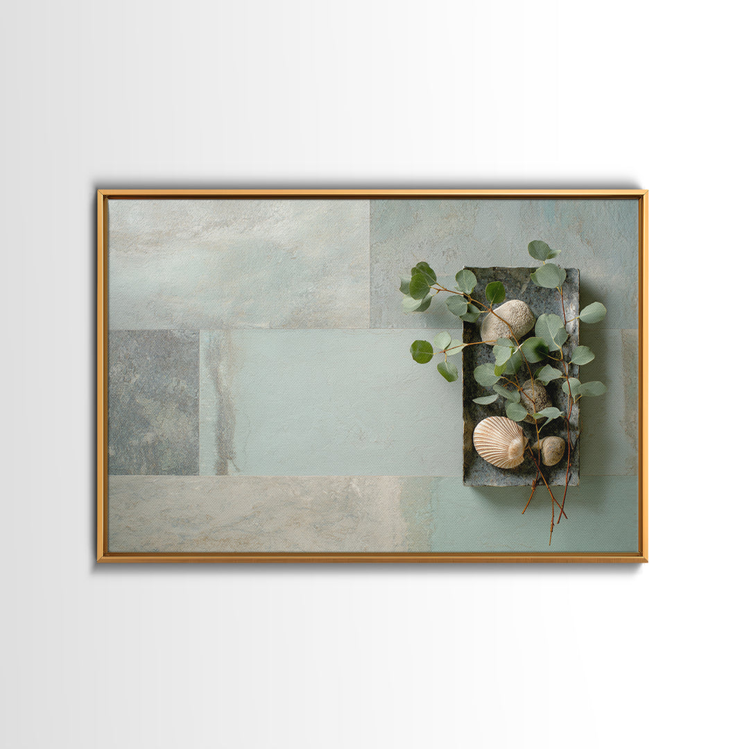 Tropical Trail Hike Landscape for Wellness Mood Canvas Print, Fitness Studio Art, Digital Art Print, Gym Decor, Oil Painting, FSA-3x2-49
