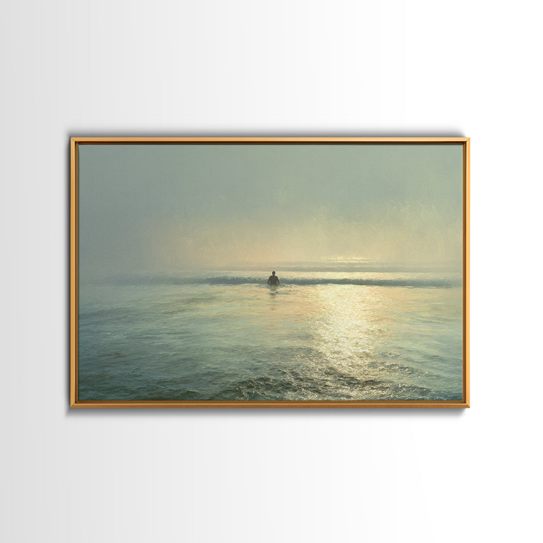 Swimmer Emerging Through Water Texture Canvas Print, Fitness Studio Art, Digital Art Print, Gym Decor, Abstract Art, Motion, FSA-3x2-94