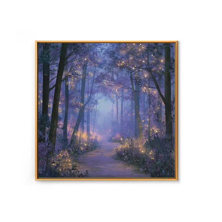 Enchanted Forest Path Glowing Canvas Print, Fairy Tale Art, Room Decor, Living Room Decor, Fine Art, Storybook, Original Art, FTA-1x1-49