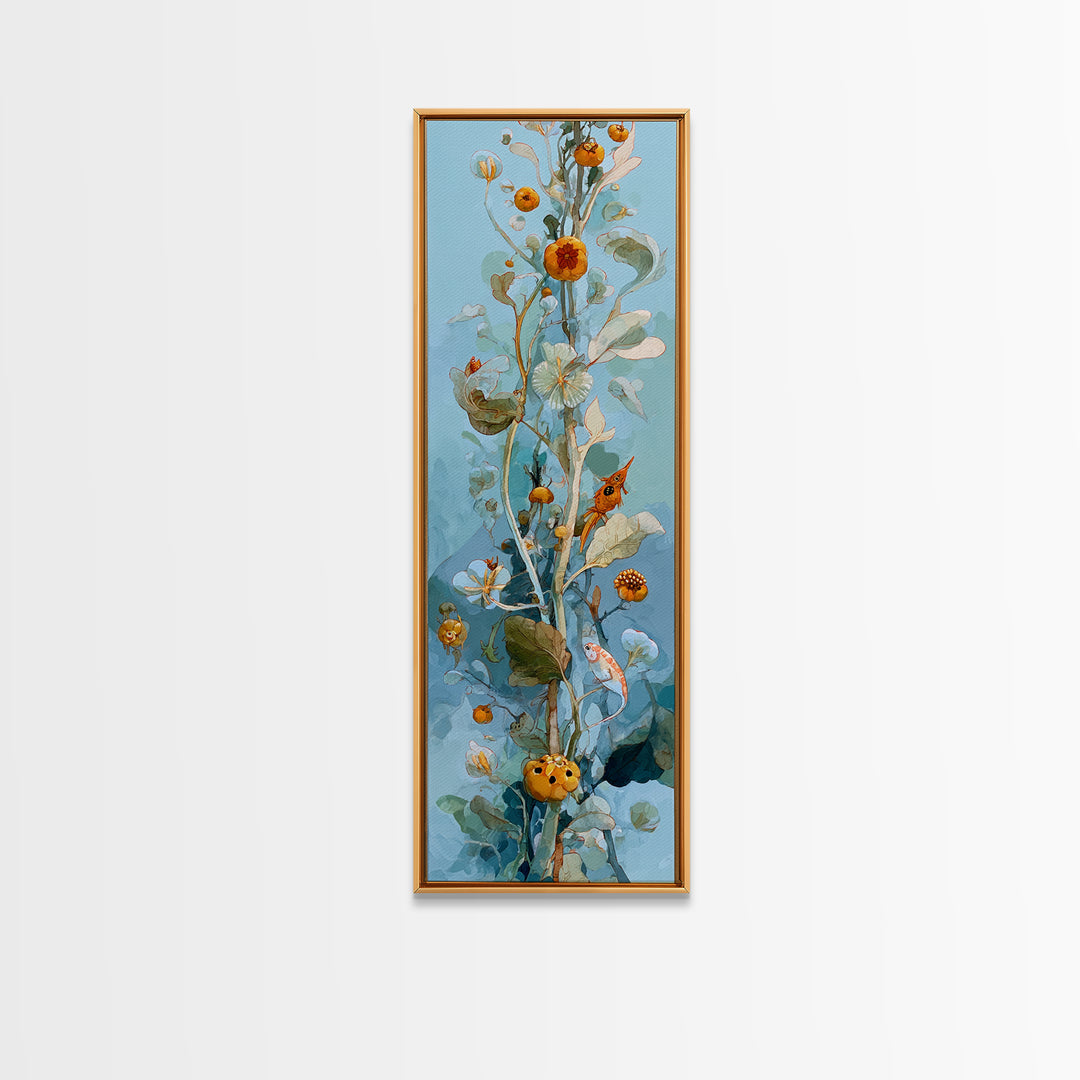 Enchanted Forest Path Glowing Canvas Print, Fairy Tale Art, Minimalist Decor, Living Room Decor, Oil Painting, Storybook, FTA-1x3-13