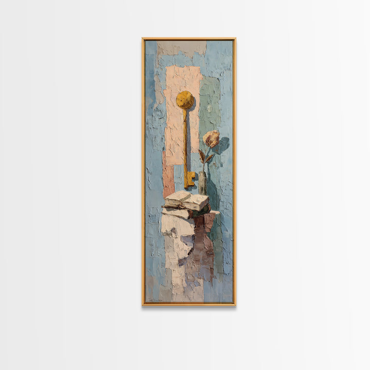 Glass Slipper Still Life Canvas Print, Fairy Tale Art, Neutral Decor, Living Room Decor, Fine Art, Storybook, Home Decor, FTA-1x3-18