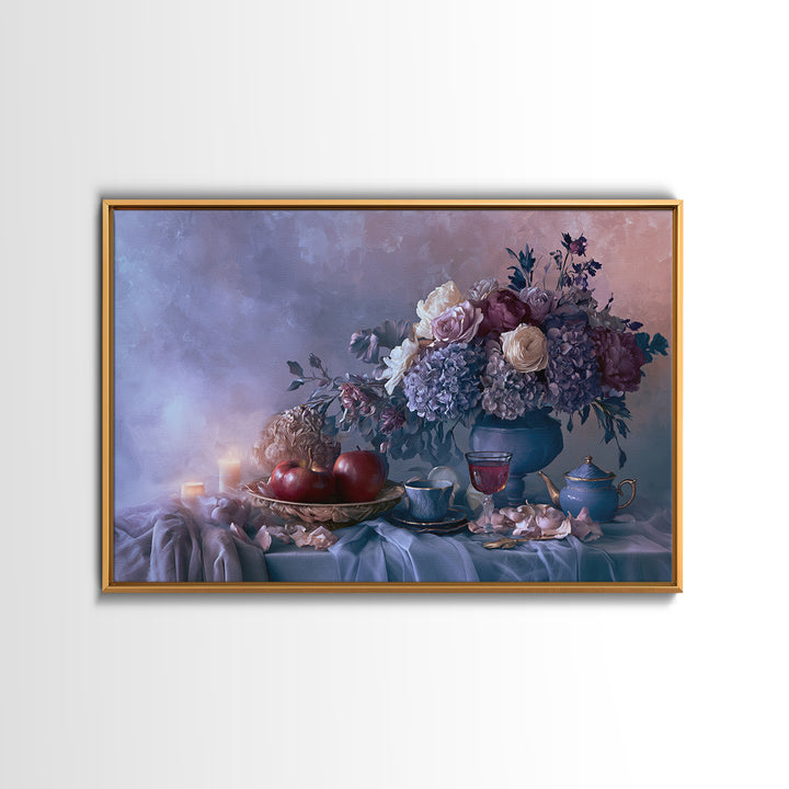 Enchanted Apple with Deep Red Shine Framed Canvas Print, Fairy Tale Art, Whimsical Wall Art, Living Room Decor, Storybook, FTA-3x2-24