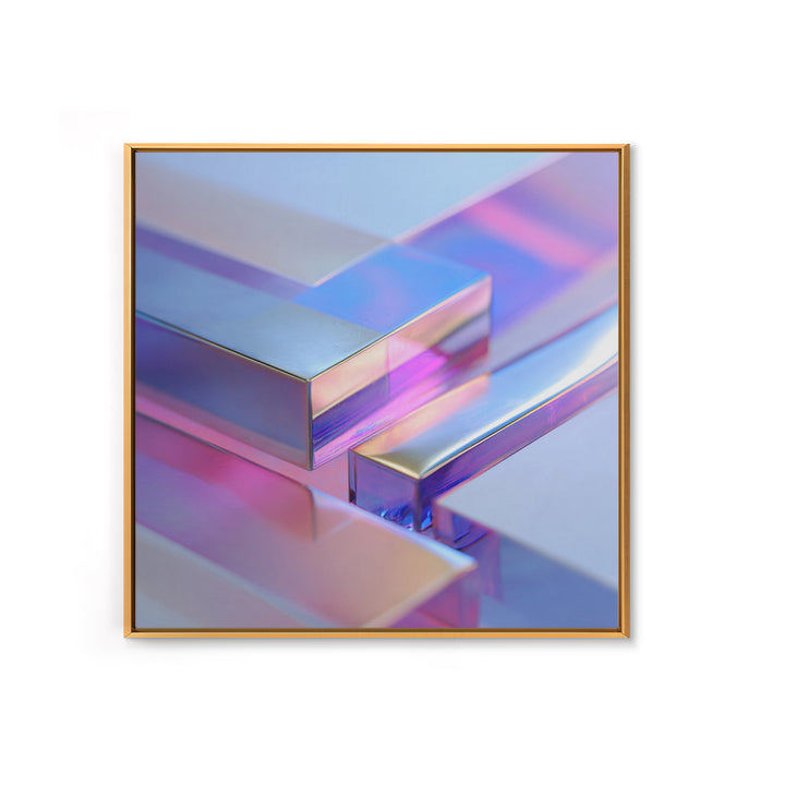 Smooth Titanium Shapes Canvas Print, Futuristic Art, Modern Wall Art, Living Room Decor, Abstract Art, Future, Victorian Decor, FUT-1x1-23