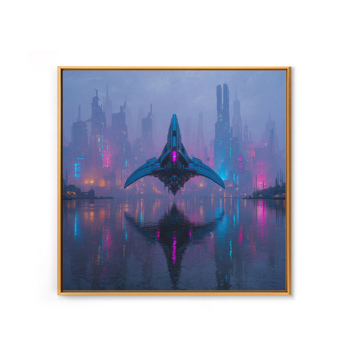 Future Ocean Lab Canvas Print, Futuristic Art, Wall Art, Living Room Decor, Fine Art, Future, Printable Art, Unique Wall Art, FUT-1x1-87
