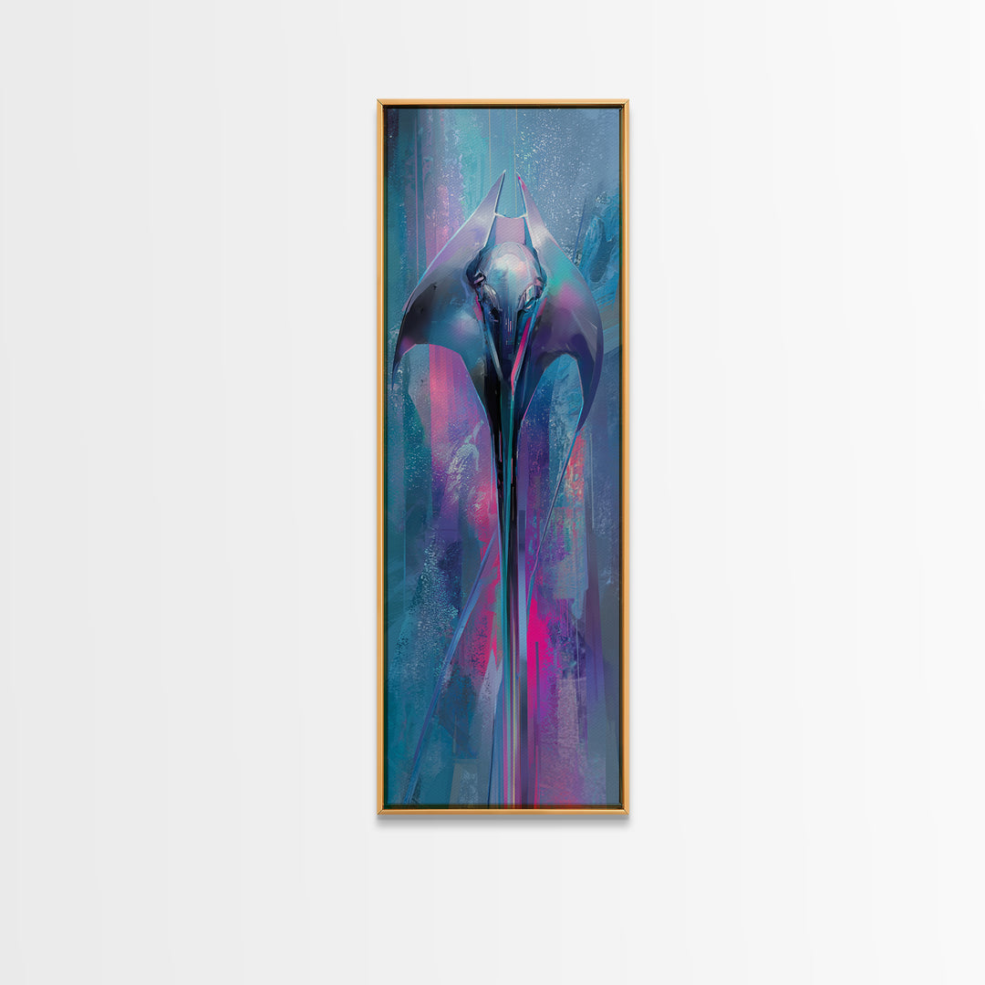 Future Ocean Lab Framed Canvas Print, Futuristic Art, Modern Wall Decor, Living Room Decor, Fine Art, Future, Home Decor, FUT-1x3-3