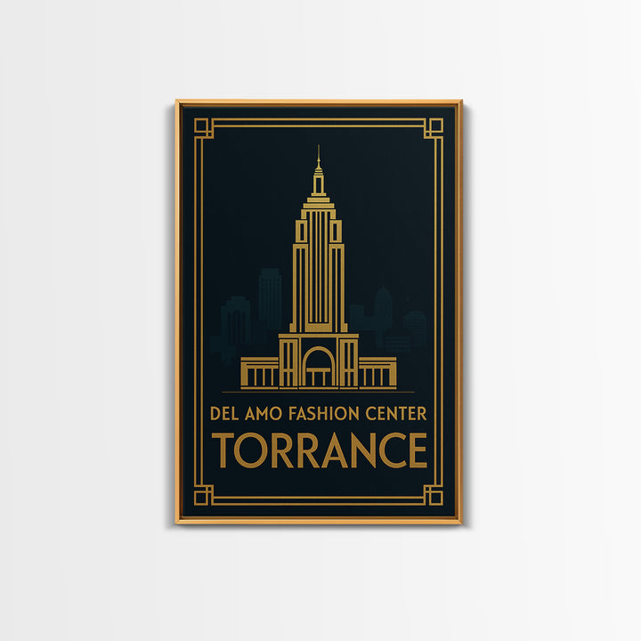 Torrance California Travel Poster, Canvas Print, Luxury Art Deco Poster, Torrance City Art, Wall Decor, Fine Art Print, Travel Art Print