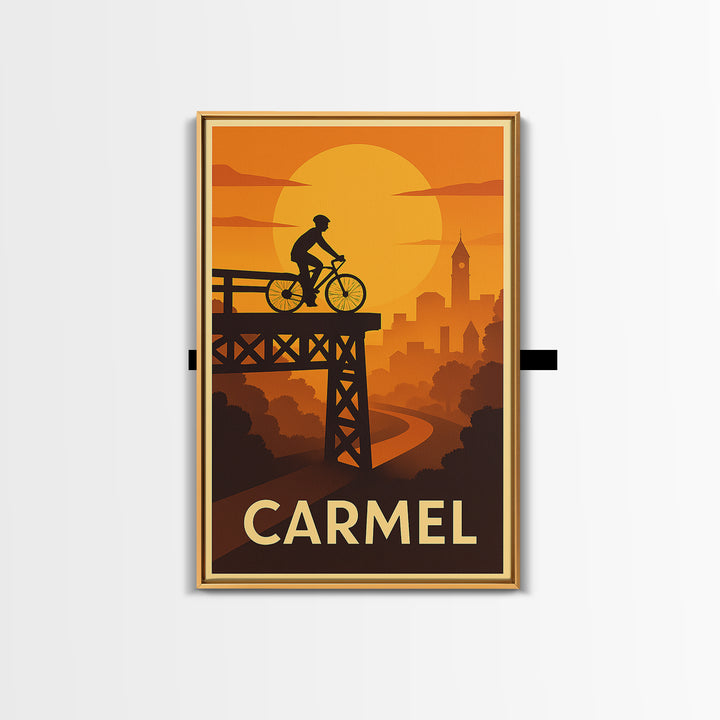 Carmel Travel Poster, Canvas Print, Golden Travel Poster Art, Carmel Poster Print, Travel Art Print, Mid Century Wall Art, Wanderlust Decor