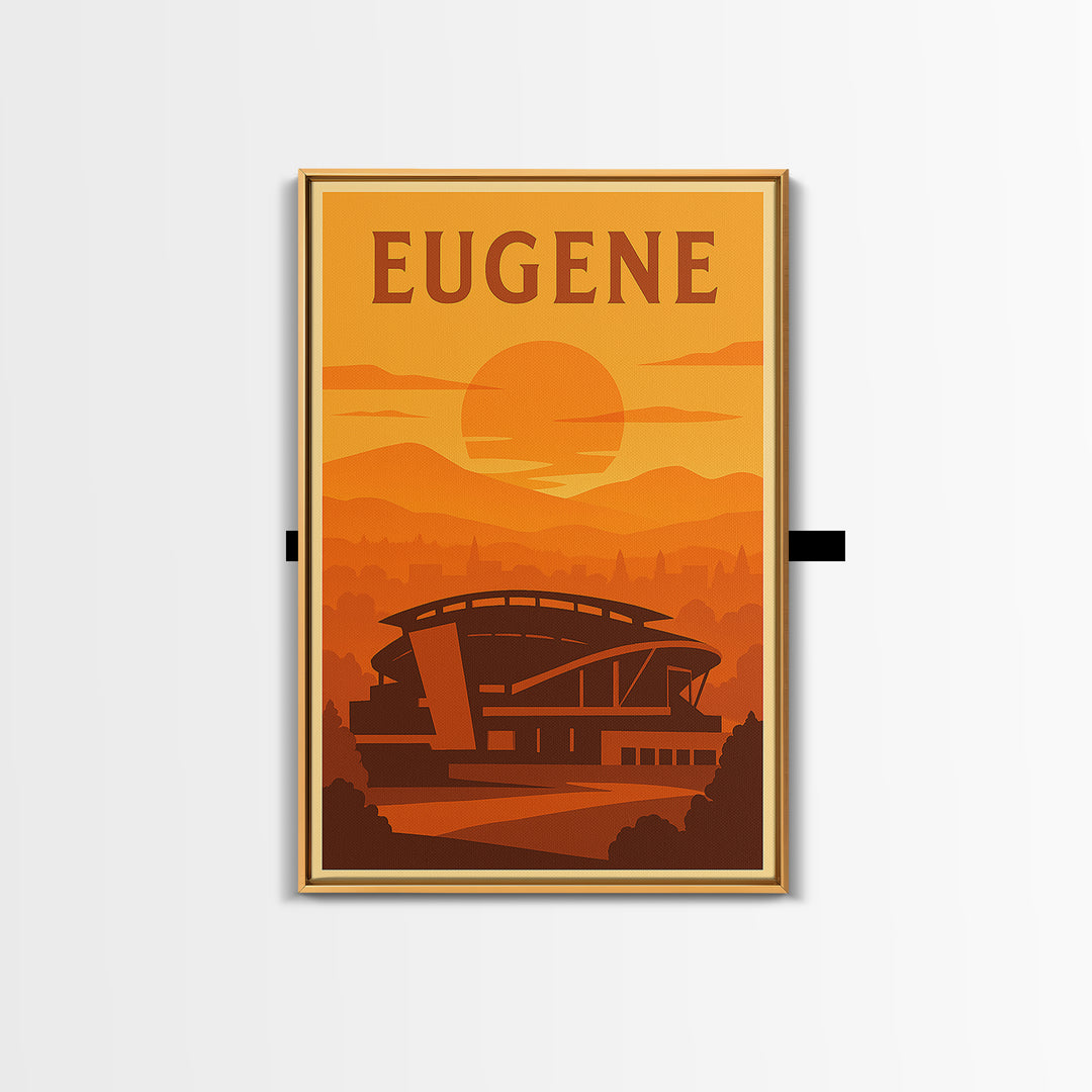 Eugene Oregon Travel Poster, Canvas Print, Vintage Deco Wall Art, Eugene Art Print, Gift For Travelers, Travel Poster Set, Travel Wall Art