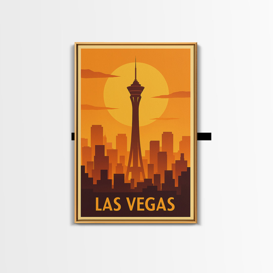 Las Vegas Travel Poster, Canvas Print, Vintage Deco Wall Art, Las Vegas Travel Art, Vintage Travel Art, Vintage Travel Print, Design 7