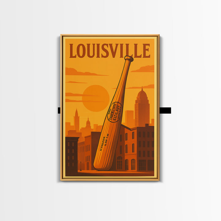Louisville Kentucky Travel Poster, Canvas Print, Gold Art Deco Poster Art, Louisville Art Print, Travel Wall Decor, Wall Decor, Home Decor