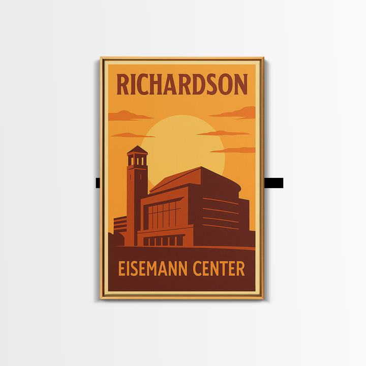 Richardson Texas Travel Poster, Canvas Print, Vintage Deco Wall Art, Richardson City Art, Gift For Travelers, Travel Print, Poster Art