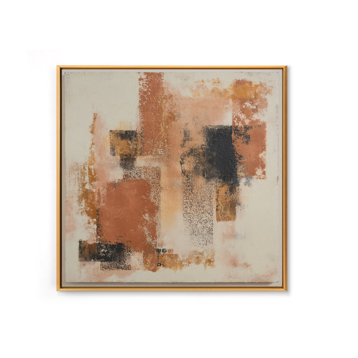Warm Terracotta Shapes Canvas Print, Guest Bedroom Art, Set of 3 Wall Art, Bedroom Decor, Fine Art, Guest, Bedroom Prints, GBA-1x1-22