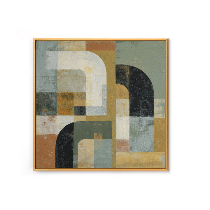 Warm Abstract Arches Framed Canvas Print, Guest Bedroom Art, Living Room Decor, Bedroom Decor, Guest, Farmhouse Wall Art, GBA-1x1-27