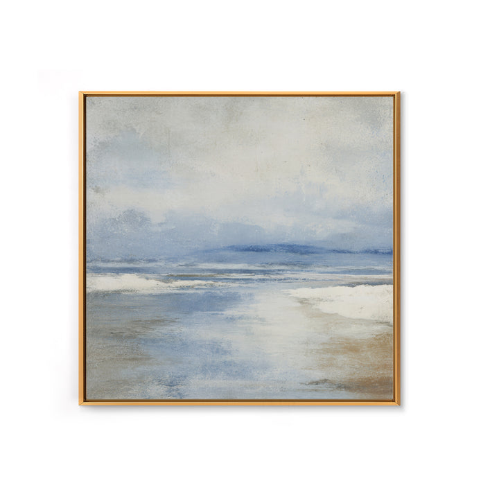 Coastal Dunes in Pale Blue and Sand Framed Canvas Print, Guest Bedroom Art, Fine Art Print, Bedroom Decor, Fine Art, Guest, GBA-1x1-29
